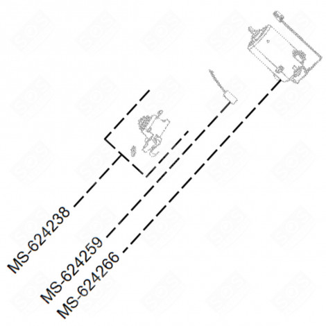 FUSIBLE MOTEUR (REPÈRE N°MS-624259) NESPRESSO VERTUO PLUS CAFETIÈRE, MACHINE À CAFÉ - MS-624259