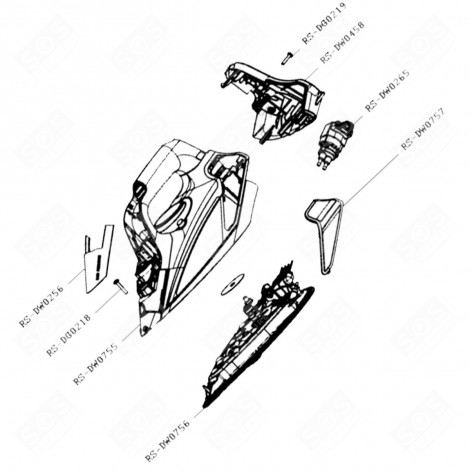 SEMELLE COMPLÈTE (REPÈRE N°RS-DW0756) CENTRALE VAPEUR, FER À REPASSER - RS-DW0756