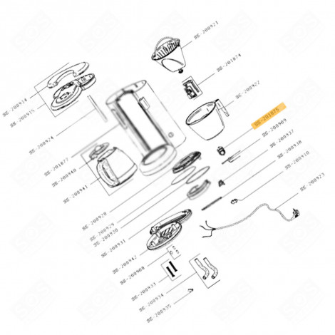 INTERRUPTEUR (REPÈRE N°SS-201875) CAFETIÈRE, MACHINE À CAFÉ - SS-201875