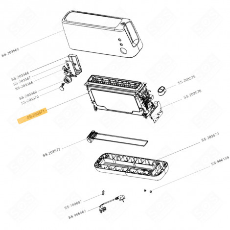 COMPARTIMENT CUISSON (REPÈRE N°SS-203571) DIVERS PETIT MÉNAGER - SS-203571, SS203571