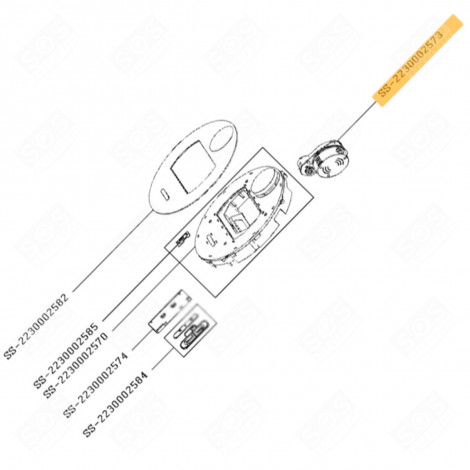 ÉMETTEUR LASER AVEC COURROIE (REPÈRE N°SS-2230002573) ASPIRATEUR ROBOT - SS-2230002573, SS2230002573