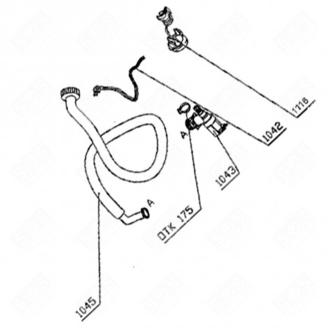 TUYAU AQUASTOP (REPÈRE N°1045) LAVE-VAISSELLE - 10788