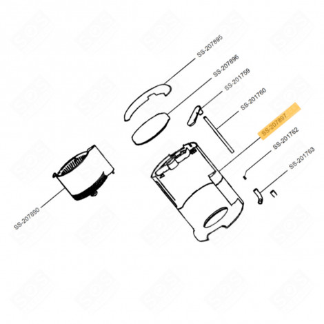 EMBASE (REPÈRE N°SS-207897) CAFETIÈRE, MACHINE À CAFÉ - SS-7235007416, SS-207897