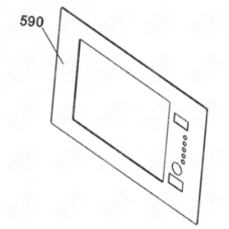 ENCADREMENT DE PORTE (REPÈRE N°590) FOUR MICRO-ONDES - 49039198