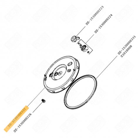 COUVERCLE INOX (REPÈRE N°SS-1530000332) COCOTTE-MINUTE® - SS-1530000332, SS1530000332, SS-1530000753, SS1530000753