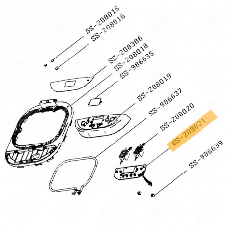 CARTE ÉLECTRONIQUE DE COMMANDE MACHINE À PAIN - SS-208021, SS208021