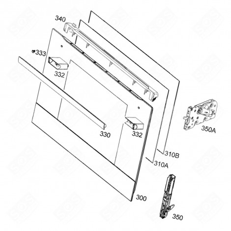 VITRE EXTÉRIEURE (REPÈRE 300) FOUR, CUISINIÈRE - 140123469367, 14012346936