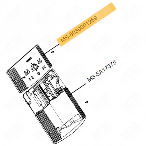 CARTE ÉLECTRONIQUE DE COMMANDE (REPÈRE N°MS-8030001269) CAFETIÈRE, MACHINE À CAFÉ - MS-8030001269, MS8030001269