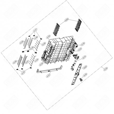 PANIER SUPÉRIEUR (REPÈRE N°A150) LAVE-VAISSELLE - AHB73129906