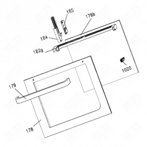 VITRE EXTÉRIEURE (REPÈRE N°178) 593X467 MM FOUR, CUISINIÈRE - 42837935