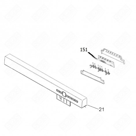 MODULE PROGRAMMÉ (REPÈRE 151) LAVE-VAISSELLE - 49039779