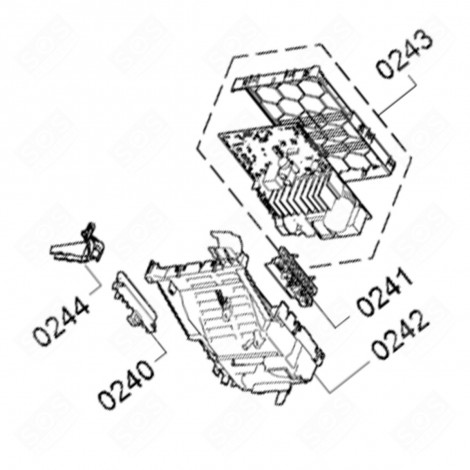 CARTE ÉLECTRONIQUE DE PUISSANCE PROGRAMMÉE D'ORIGINE (REPÈRE N°0243) LAVE-LINGE - 11036204