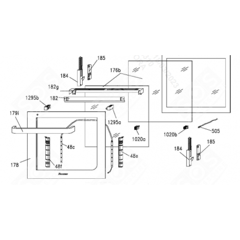 VITRE EXTÉRIEURE REPÈRE 178 FOUR, CUISINIÈRE - 42826226, 42826364