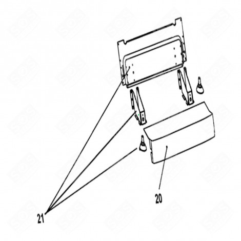 PIED AVANT (REPÈRE N°21) LAVE-VAISSELLE - 1062761, 34421783