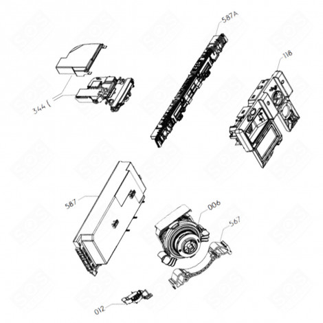 CARTE ELECTRONIQUE, MODULE DE PUISSANCE (REPÈRE 587) LAVE-VAISSELLE - 973911536535017