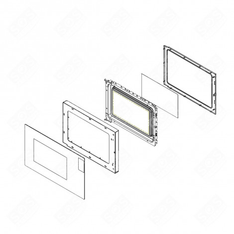 PORTE COMPLÈTE FOUR MICRO-ONDES - 9178022619