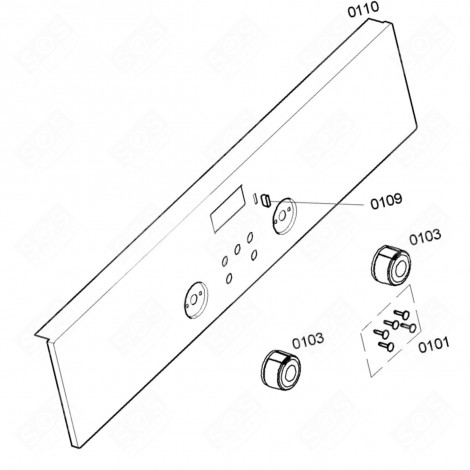 BANDEAU DE COMMANDE (REPÈRE N°0110) FOUR, CUISINIÈRE - 00667520