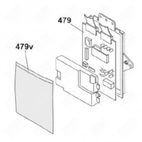 MODULE ELECTRONIQUE PROGRAMMÉ REPÈRE 479J LAVE-LINGE - 49121950