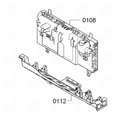 PLATINE DE PUISSANCE PROGRAMMÉE (REPÈRE N°0108) SÈCHE-LINGE - 00630824, 630824