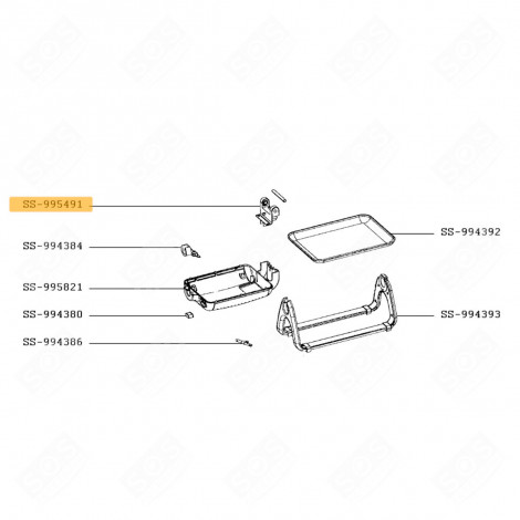 CHARNIÈRE (REPÈRE N° SS-995491) GAUFRIER, CROQUE-MONSIEUR -  SS-995491,  SS995491