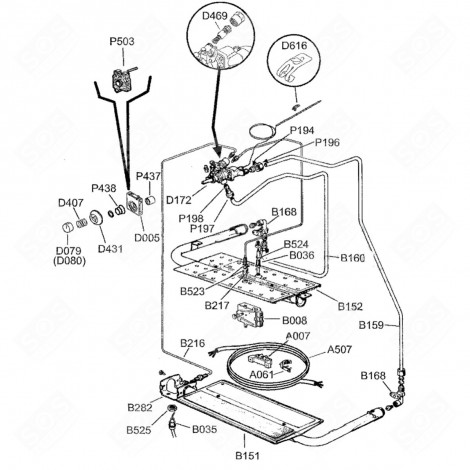 THERMOCOUPLE (REPÈRE N°B216) FOUR, CUISINIÈRE - 452026800