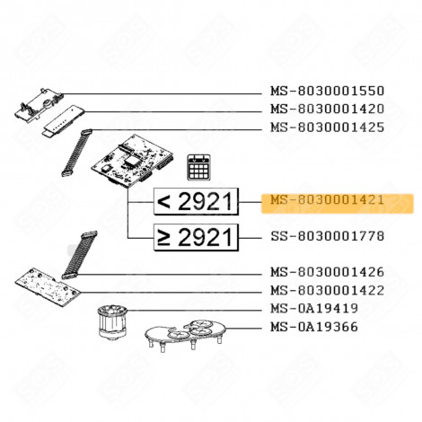 CARTE ÉLECTRONIQUE ROBOT MÉNAGER - MS-8030001421, SS-8030002072