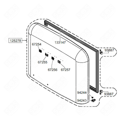 JOINT DE PORTE CONGÉLATEUR  (REPÈRE 133147) RÉFRIGÉRATEUR, CONGÉLATEUR - 754132717