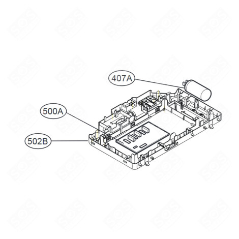 CARTE ÉLECTRONIQUE, MODULE PRINCIPAL (REPÈRE 500A) RÉFRIGÉRATEUR, CONGÉLATEUR - EBR34291602