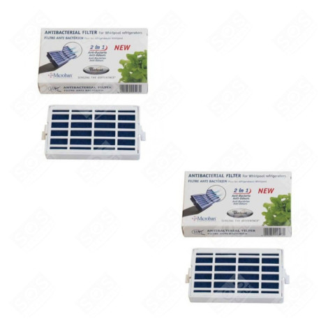 LOT DE 2 FILTRES ANTIBACTÉRIEN RÉFRIGÉRATEUR, CONGÉLATEUR - C00629721