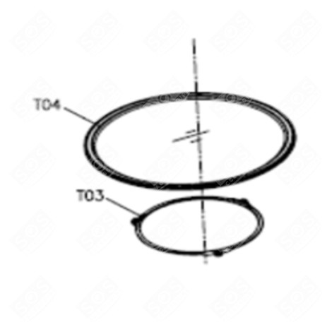 PLATEAU VERRE (REPÈRE N°T04) FOUR, CUISINIÈRE - CU000445