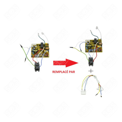 CARTE DE PUISSANCE ET CONNECTEUR ROBOT MÉNAGER - MS-650267, MS-651355