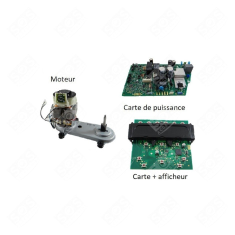 KIT CARTES DE PUISSANCE ET D'AFFICHAGE + MOTEUR ROBOT MÉNAGER - MS-8080017762 + MS-8080017763