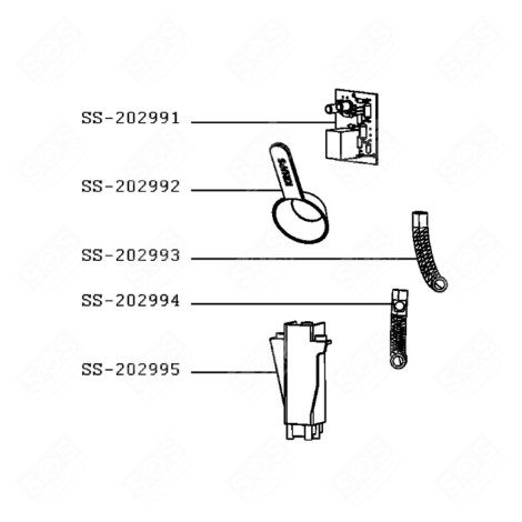 CARTE ÉLECTRONIQUE (SS-202991) CAFETIÈRE, MACHINE À CAFÉ - SS-202991, SS202991