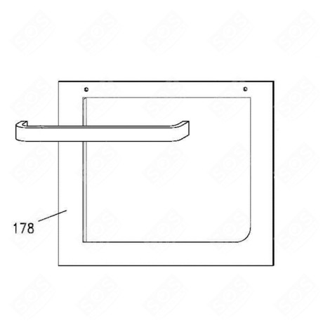 VITRE EXTÉRIEUR ( REPÈRE 178 ) FOUR, CUISINIÈRE - 42826237