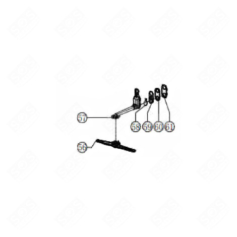 TUYAU ALIMENTATION BRAS (REPÈRE 57) LAVE-VAISSELLE - LA002619