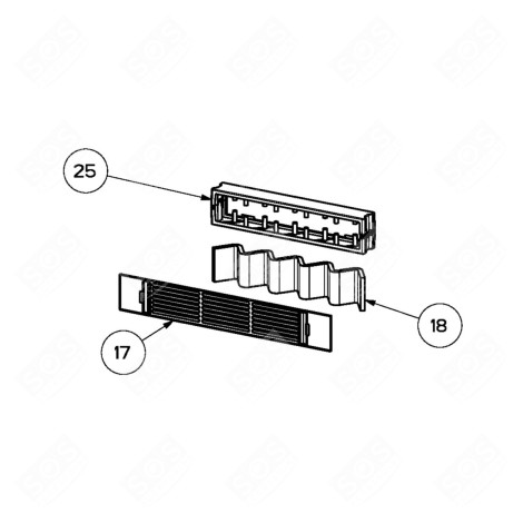 FILTRE À CHARBON 545X75X10MM (REPÈRE 18) HOTTE - C00780977