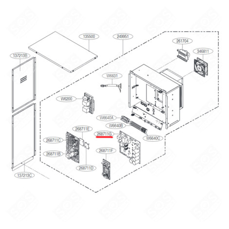 CARTE ÉLECTRONIQUE (REPÈRE N°268711G) CLIMATISEUR - EBR31109713