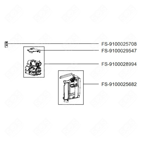 CARTE ÉLECTRONIQUE ( REPÈRE FS-9100029547 ) ASPIRATEUR - FS-9100029547, FS9100029547