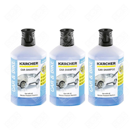 LOT DE 3 BOUTEILLES DE SHAMPOING ACCESSOIRES ET ENTRETIEN - 6.295.750.0, 62957500