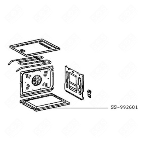 TÔLE ÉMAIL BASE ( REPÈRE SS-992601 ) FOUR, CUISINIÈRE - SS-992601, SS992601