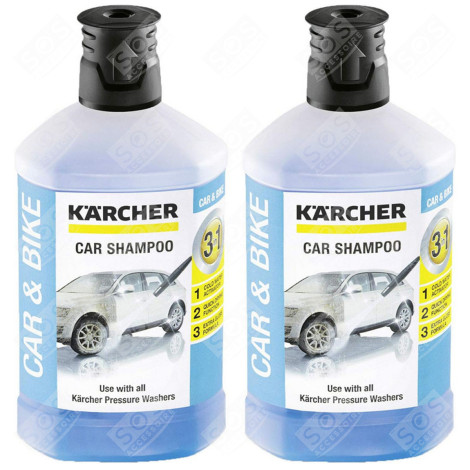 LOT DE 2 BOUTEILLES NETTOYANT VOITURE WASH & WAX 1 LITRE D'ORIGINE ACCESSOIRES ET ENTRETIEN - 62957500, 6.295-750.0