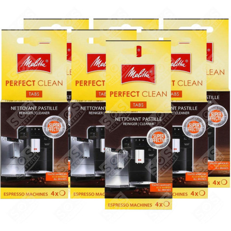 LOT DE 7 BOITES DE PASTILLES DE NETTOYAGE PERFECT CLAN 4X1.8 GR D'ORIGINE CAFETIÈRE, MACHINE À CAFÉ - 6762481