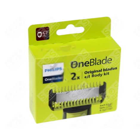 LOT DE 2 TÊTES DE RASOIR QP620/50 ONEBLADE RASOIR, TONDEUSE - 884762050070