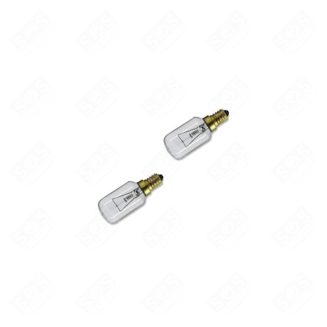 LOT DE 2 AMPOULES T25 / E14 / 25W D'ORIGINE FOUR, CUISINIÈRE - 484000008842, C00863215