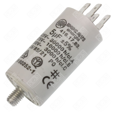 CONDENSATEUR 5ΜF 450V LAVE-LINGE - 481281728928, C00380338