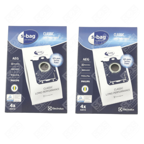 LOT DE 2 BOITES DE 4 SACS S-BAG ULTRA LONG PERFORMANCE ULTRAONE D'ORIGINE ASPIRATEUR - 1181340017