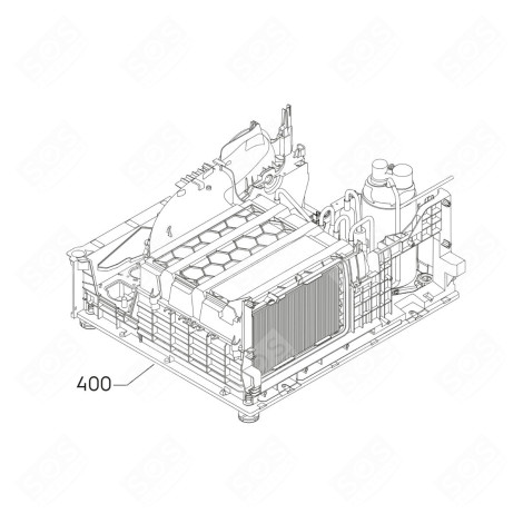 SOUBASSEMENT AVEC COMPRESSEUR SÈCHE-LINGE - 1364471621