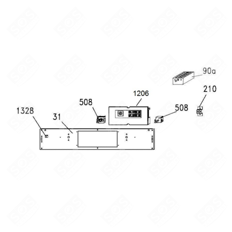 CARTE ÉLECTRONIQUE, MODULE DE PUISSANCE ( REPÈRE 1206 ) FOUR, CUISINIÈRE - 49030818