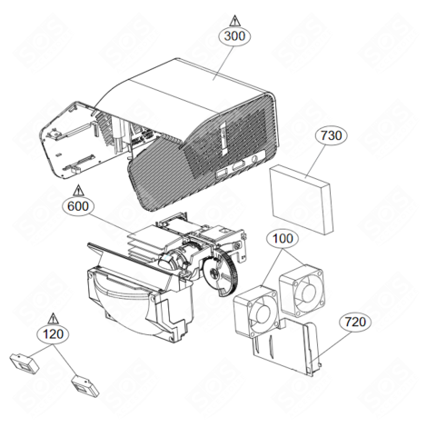 BATTERIE ( REPÈRE 730 ) VIDÉOPROJECTEUR, RÉTROPROJECTEUR - EAC63379201