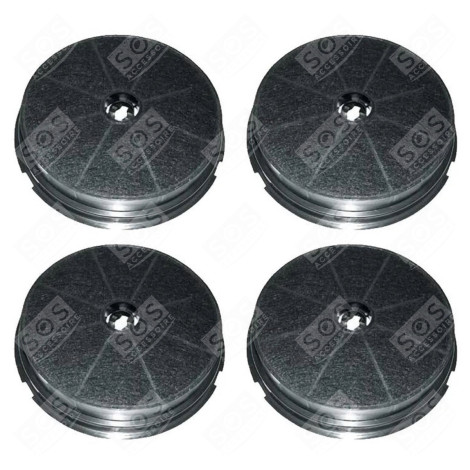 LOT DE QUATRE FILTRES CHARBON ROND TYPE 180 CR300 190X40 MM